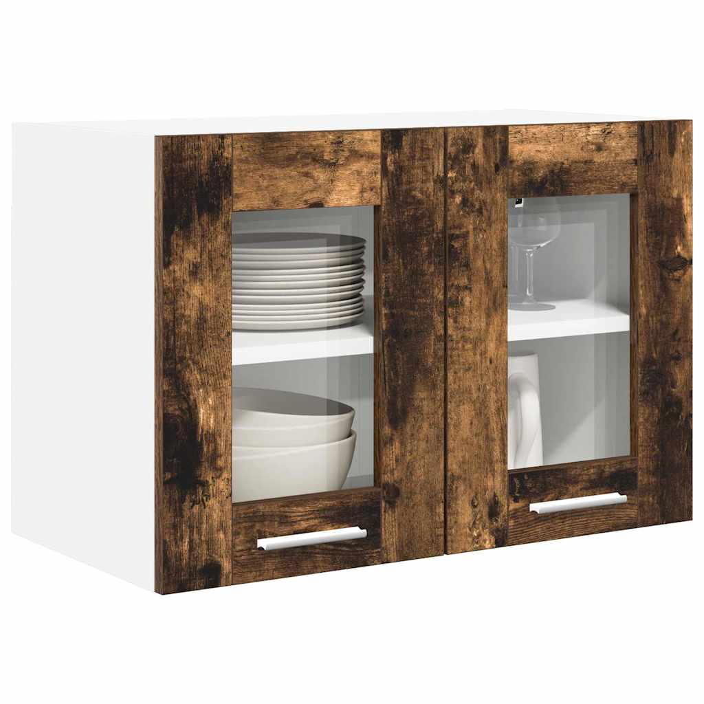 Hanging Cabinet with Door Riga 2 pcs Smoked Oak 60 x 31 x 40 cm